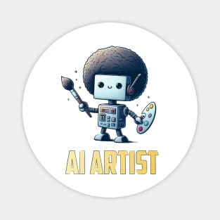 Cute AI Artist Robot Magnet